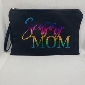 🎄 Sensory Mom  Black Zipper Wristlet